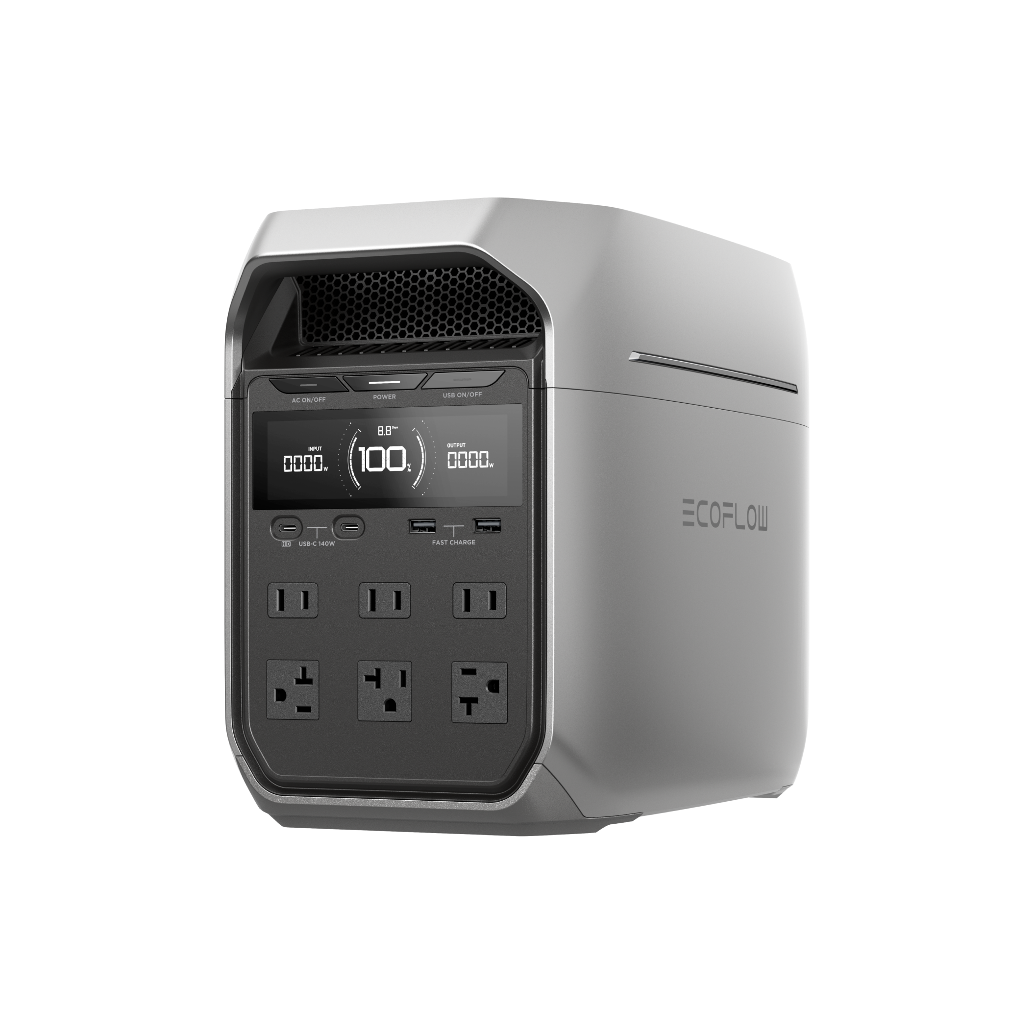 EcoFlow DELTA 3 Plus ポータブル電源 斜めから見た公式商品画像